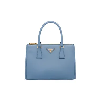 PRADA Saffiano Leather Crossbody One Shoulder Handbags Medium Size Women's Interstellar Blue