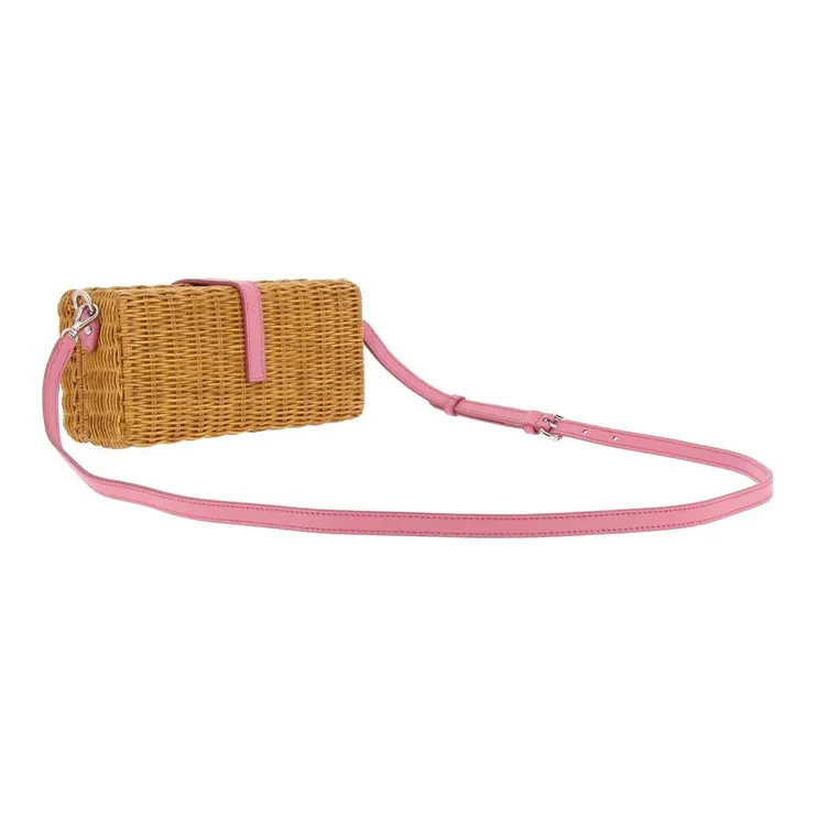 MIU MIU Cow Leather Shoulder Bag Women's Camel-2
