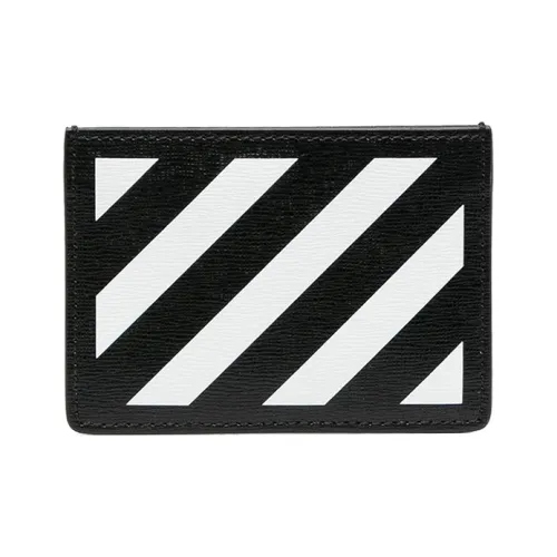 OFF-WHITE Diag Print 2 Card Slot Card Holder Black