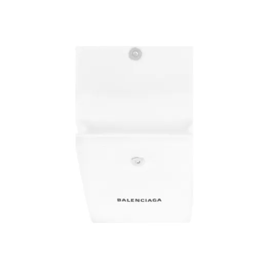 Balenciaga Cash Cow Leather Cell Phone Pouch Card Holder Men's White-3