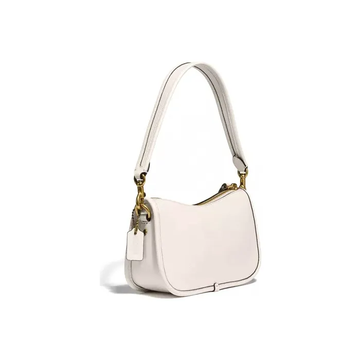 COACH Swinger Leather Shoulder Bag Crossbody Bag Handbag Small Size Women's White-1