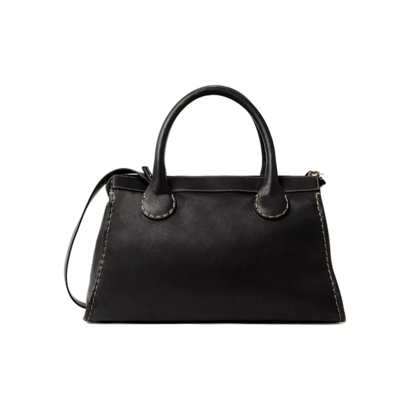 Chloe Edith Buffalo Leather Shoulder Bag, Crossbody Bag, Handbag Medium Size Women's Black-2