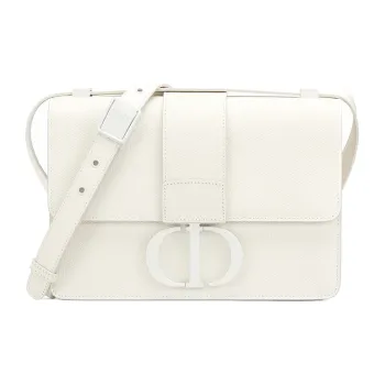 DIOR 30 Montaigne Calfskin Box Bag Shoulder Bag Women's Chalk White