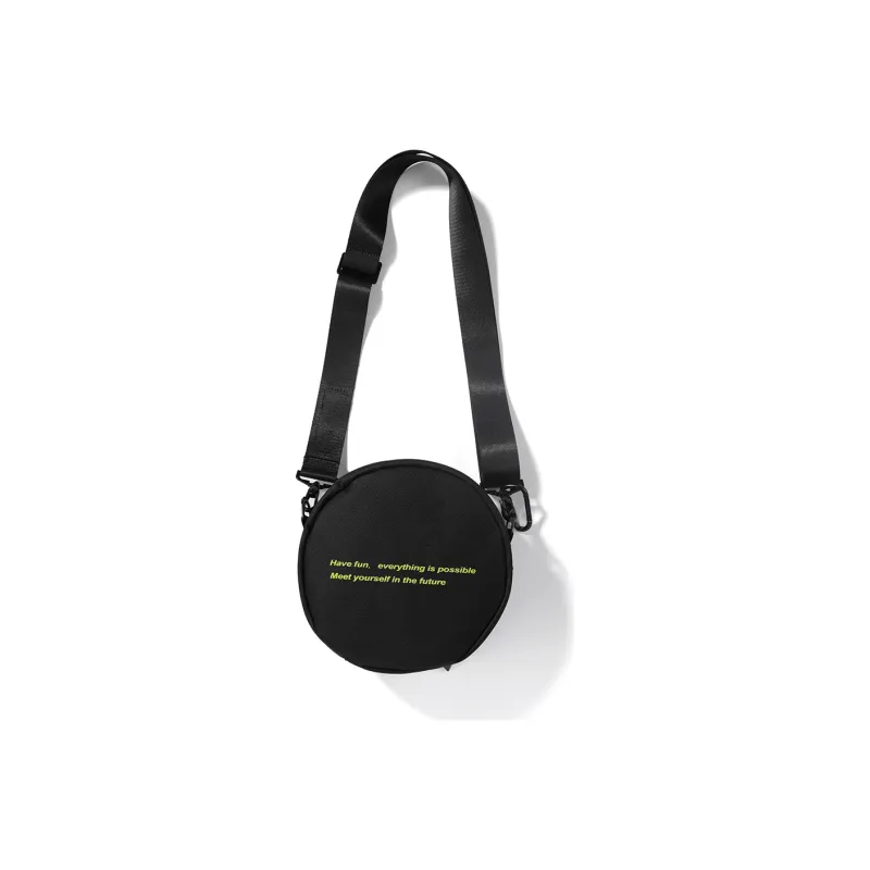GENANX Fabric Shoulder Bag Crossbody Bag Mini Unisex Black/Purple/Yun Neon Green-2