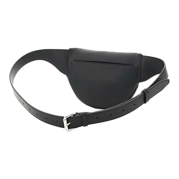 FENDI Leather Crossbody Bag Shoulder Bag Fanny Pack Small Size Men's Black-3