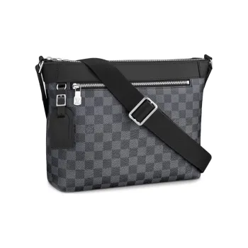 LOUIS VUITTON Canvas Handbag, Shoulder Bag, Crossbody Bag Small Size Men's Black Gray