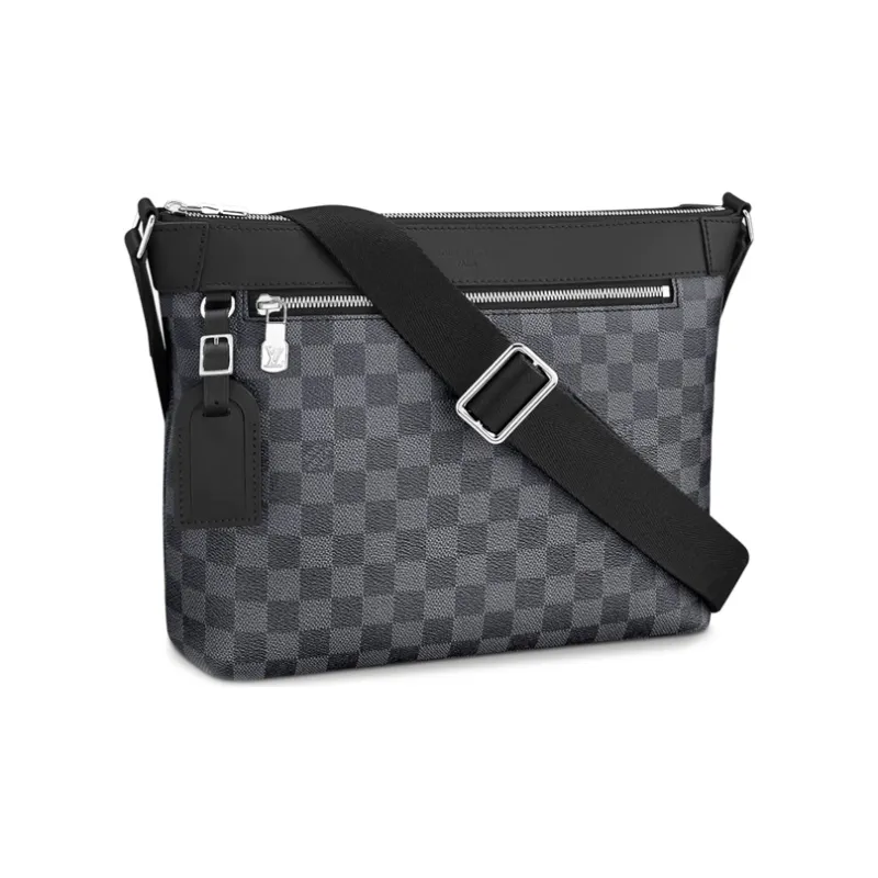 LOUIS VUITTON Canvas Handbag, Shoulder Bag, Crossbody Bag Trumpets Men's Black Gray-0