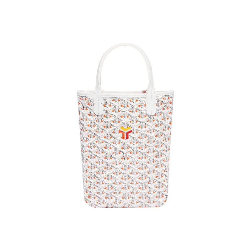 GOYARD Poitiers Canvas With Leather Tote Bag Shopping Bag Shoulder Bag Handbag Women's Orange-1