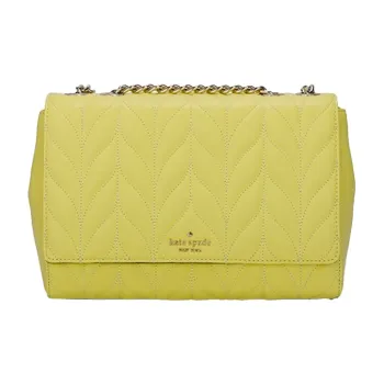 Kate Spade Briar Lane Leather Shoulder Bag Crossbody Bag Medium Size Women's Lemon Yellow