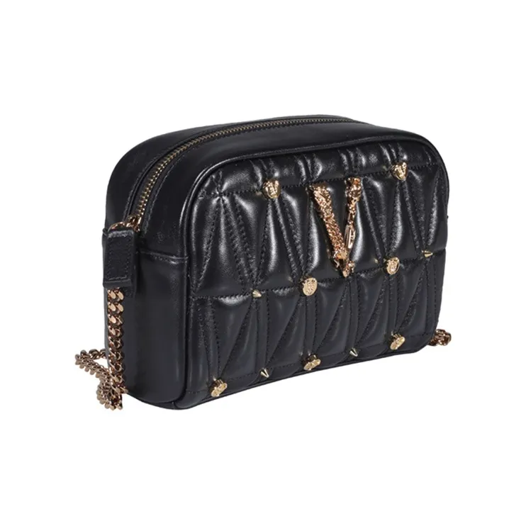 FANSIZHE VERSACE Lambskin Shoulder Bag, Crossbody Bag Women's Black-1