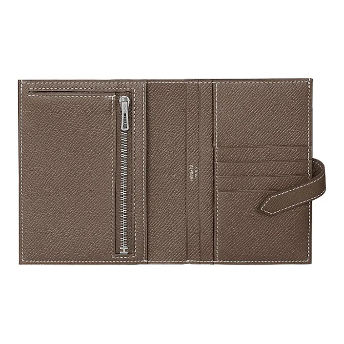 HERMES Bearn Compact Wallet Brown-1