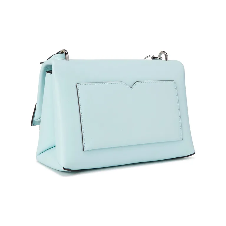 MICHAEL KORS Cow Leather Commute Crossbody Bag, Shoulder Bag Medium Size Women's Light Blue Green-2
