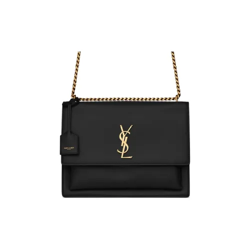 SAINT LAURENT Sunset Chain Bag Large Noir