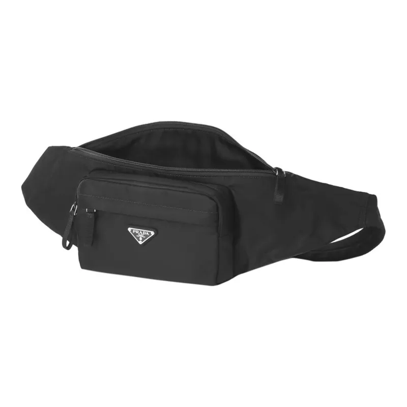 PRADA Nylon Sling Bag Fanny Pack Men's Black-4