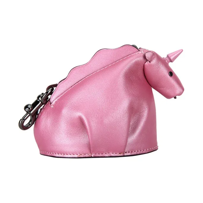 COACH Leather Coin Purse Women's Pink-1