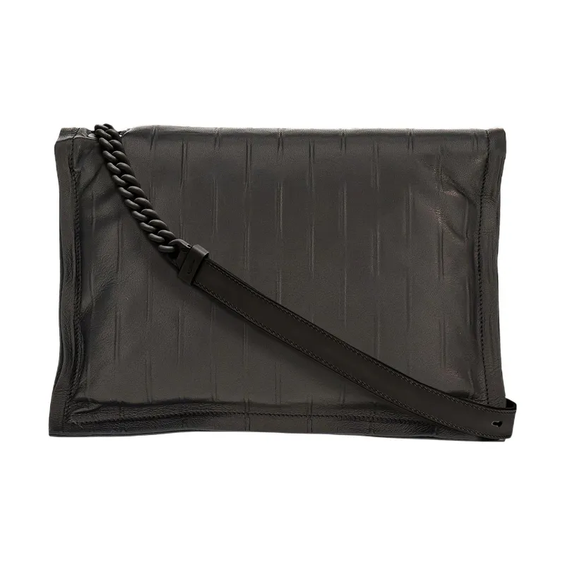FERRAGAMO Viva Sheepskin Pillow Bag Shoulder Bag Women's Black-3