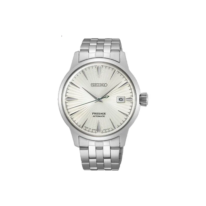 SEIKO Presage Series Automatic Mechanical Movement Stainless Steel Strap Watch Unisex Gray Dial-0