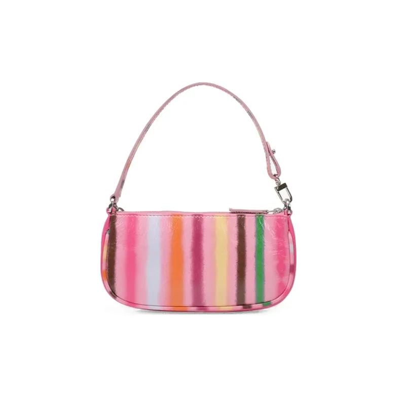 By Far Mini Rachel Cow Leather Shoulder Bag Handbags Shoulder Bags Mini Women's Pink/Multicolor-2