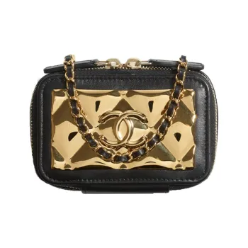 CHANEL Sheepskin Clutch Box Bag, Shoulder Bag, Crossbody Bag Women's Black