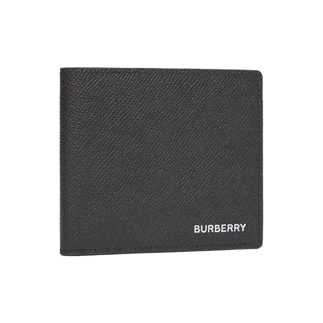 Burberry Grainy Leather International Bifold Wallet Black-2