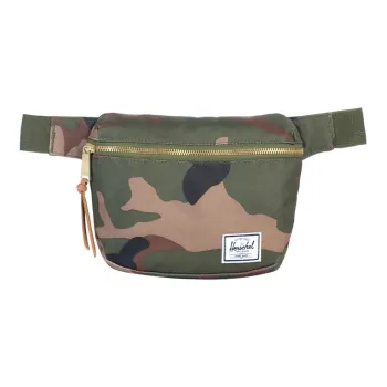 Herschel Polyester Cell Phone Pouch Sling Bag Fanny Pack Regular Unisex Classic Forest Green Camouflage