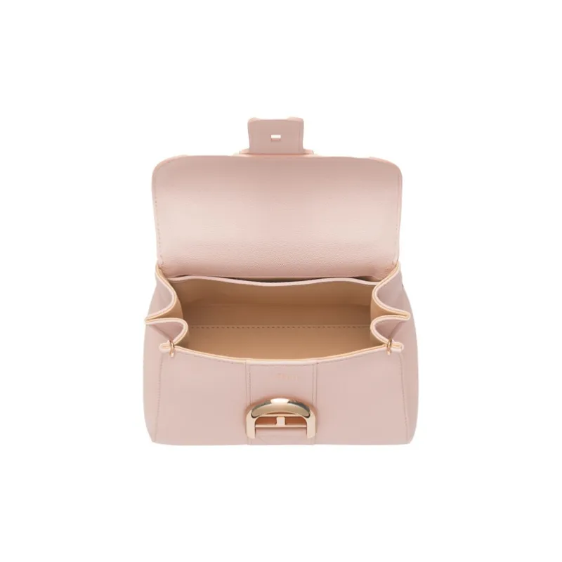 Delvau Brillant Grain Calfskin Handbag Mini Women's Nude Pink-3