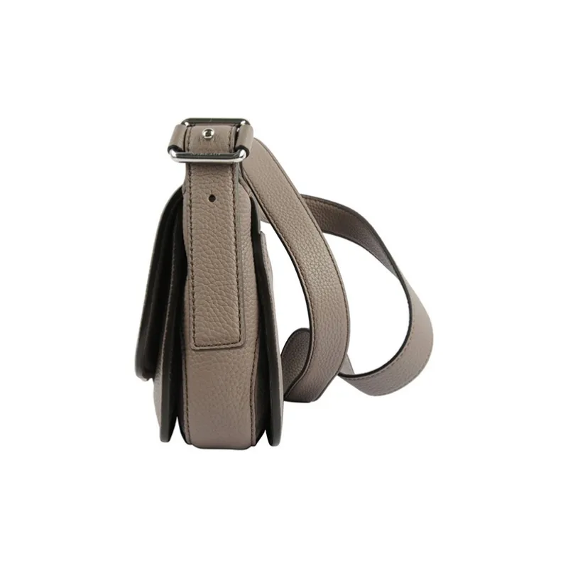 MICHAEL KORS Maxine Cow Leather Shoulder Bag, Crossbody Bag Medium Size Women's Gray-3