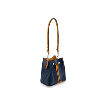 LOUIS VUITTON Cow Leather Bucket Bags Shoulder Bag Crossbody Bag Handbags Mini Women's Indigo/Jiang Yellow Lining