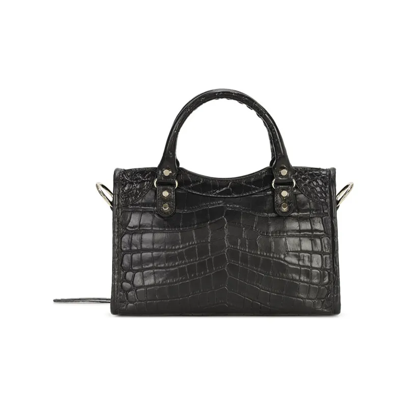 Balenciaga Cow Leather Crossbody One Shoulder Handbag Women's Black-2