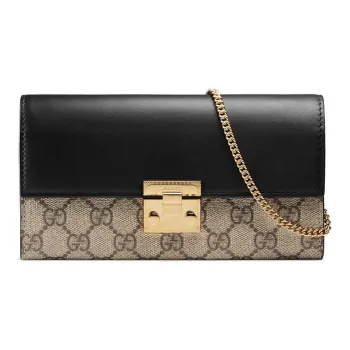 GUCCI Padlock Canvas With Leather Wallet Lock Bag, Shoulder Bag, Clutch Handbag, Shoulder Bag Women's