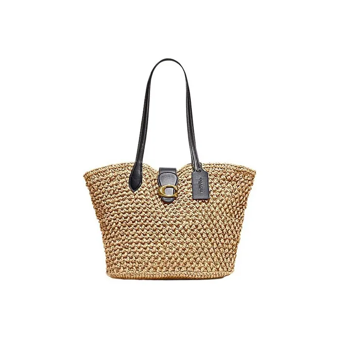 COACH Cammie Leather Tote Handbag Shoulder Bag Women's Brass-0