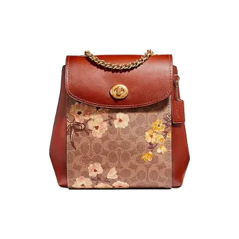 COACH Parker Canvas Backpacks Backpack Small Size Women's Brown