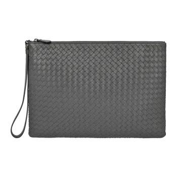 Bottega Veneta Sheepskin Clutch Women's Gray
