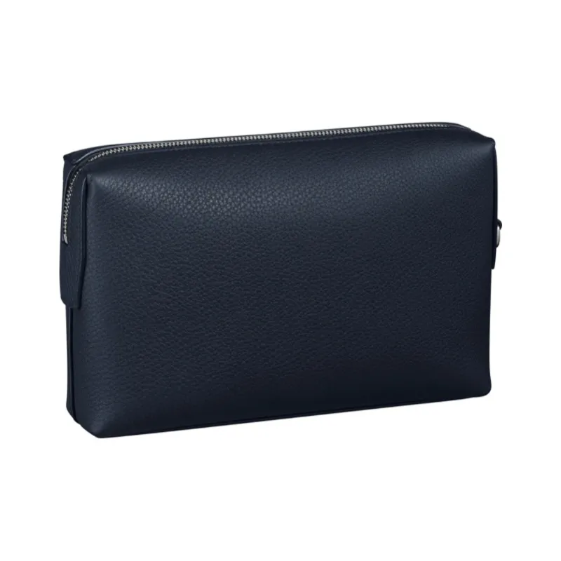 CARTIER Calfskin Clutch Men's Marine Blue-2