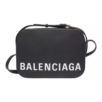 Balenciaga Villa Leather Camera Bag, Shoulder Bag, Crossbody Bag Mini Women's Black