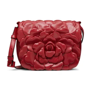 Valentino Atelier Sheepskin Leather Messenger Bag Shoulder Bags Handbags Women's Red
