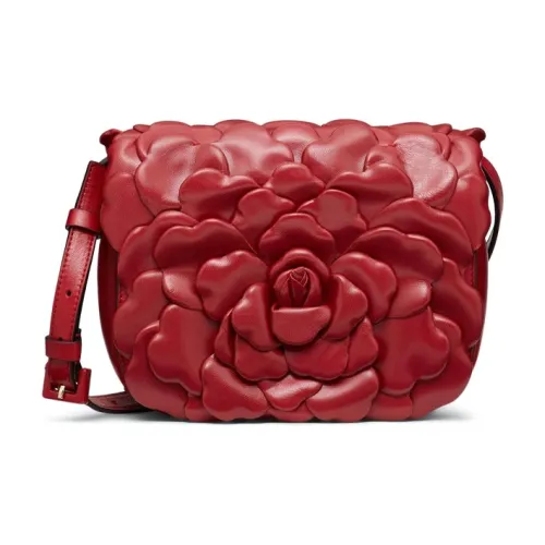 Valentino Atelier Sheepskin Leather Messenger Bag Shoulder Bags Handbags Women's Red