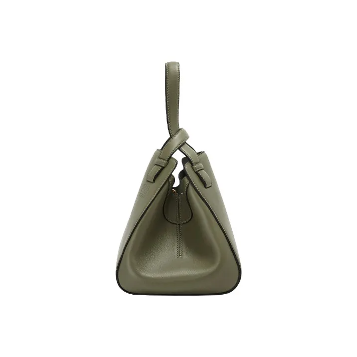 LOEWE Hammock Nugget Cow Leather Handbag, Shoulder Bag, Crossbody Bag Women's Avocado Green-2