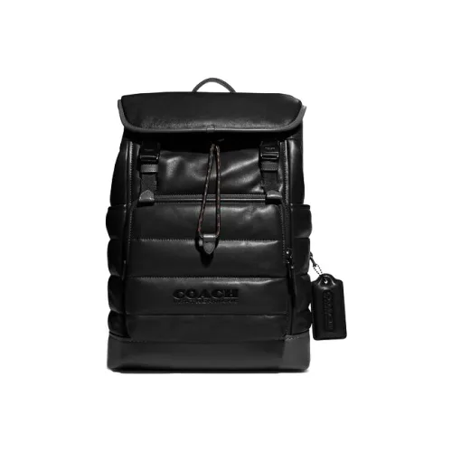 COACH League Leather Backpack Large Size Men's Black
