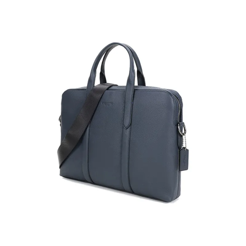 COACH Metropolitan Cow Leather Laptop Bags Briefcase Shoulder Bag Crossbody Bag Handbag Men's Blue-1