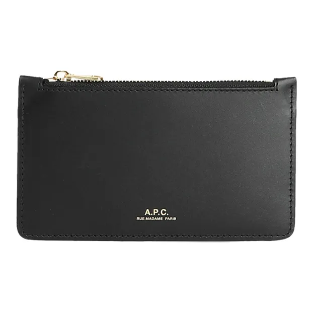 A.P.C Willow Logo Embossed Card Holder-0