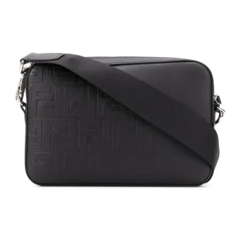 FENDI Leather Camera Bag, Shoulder Bag, Crossbody Bag Men's Black