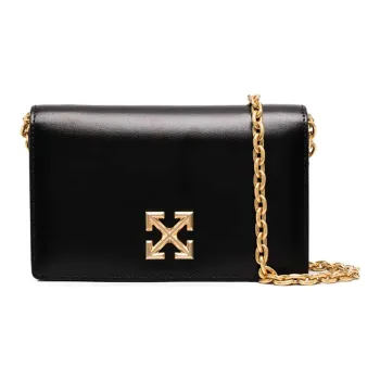 OFF WHITE Calfskin Crossbody Bag, Shoulder Bag Women's Black