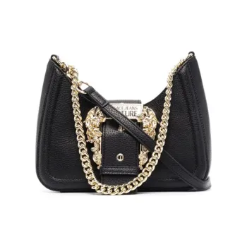VERSACE JEANS COUTURE Leather Shoulder Bag, Crossbody Bag Women's Black
