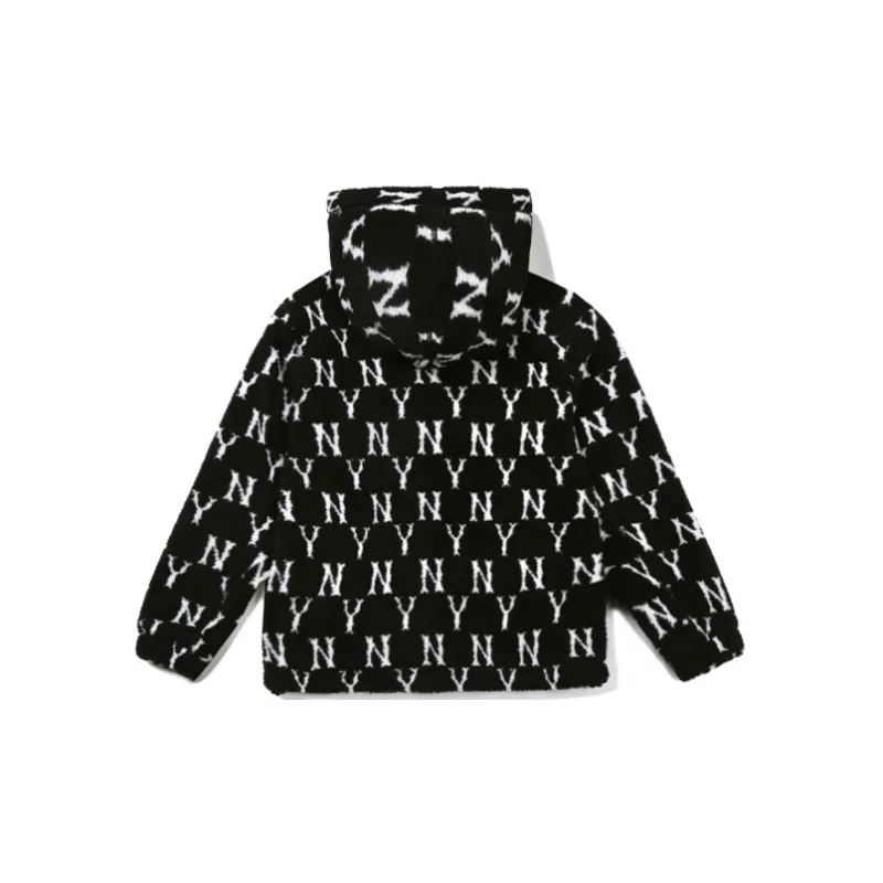 MLB Old Flower Velvet Jackets Unisex Black-1