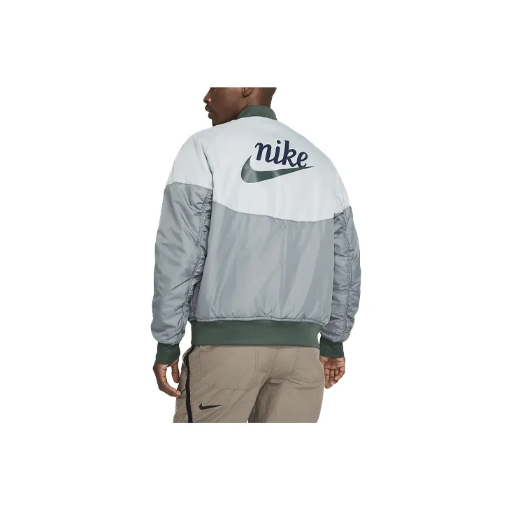Nike Sportswear Essentials Series Puffer Jacket Winter Men's Silver Galaxy Green-3