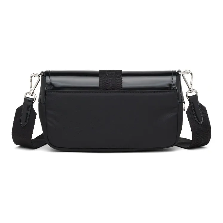 PRADA Nylon Leather Crossbody Bag Shoulder Bag Women's Black-2