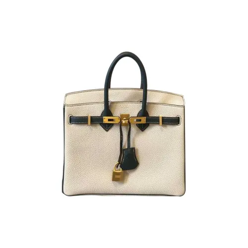 HERMES Birkin Ostrich Leather Birkin Bag Handbags Womens 37 Gold Gold Brown