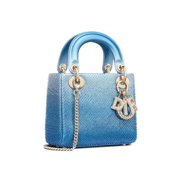 DIOR Lady Dior Sheepskin Shoulder Bag, Crossbody Bag, Handbag Mini Women's Gradient Blue-1