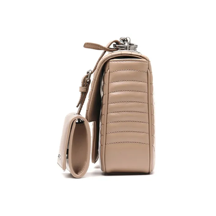 PRADA Leather Shoulder Bag Women's Nude-2
